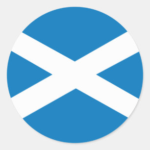 Sticker Rond Drapeau écossais