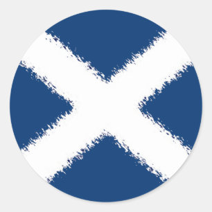 Sticker Rond Drapeau écossais