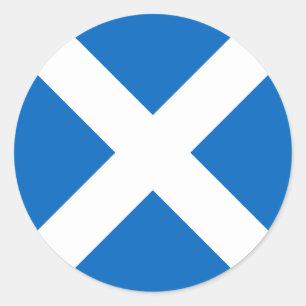 Sticker Rond Drapeau écossais