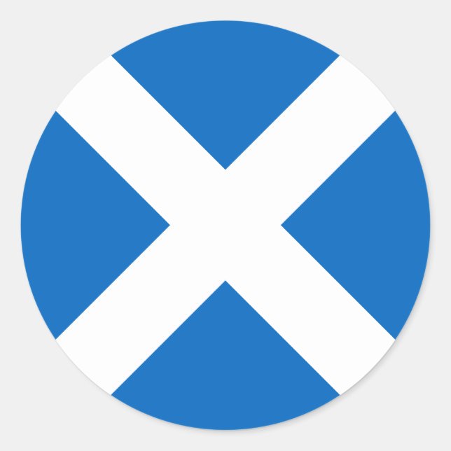 Sticker Rond Drapeau écossais (Devant)