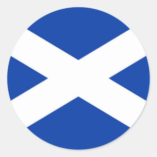 Sticker Rond Drapeau écossais - Image de haute qualité