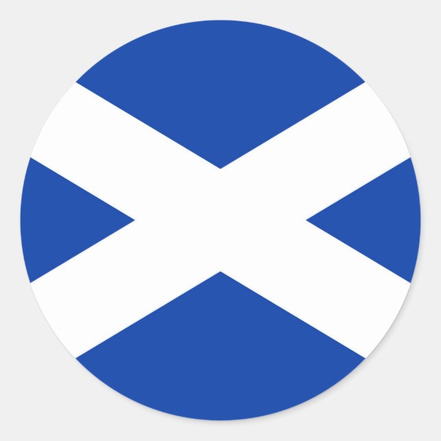 Sticker Rond Drapeau écossais - Image de haute qualité (Devant)