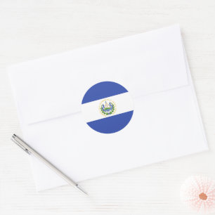 Sticker Rond Drapeau El Salvador