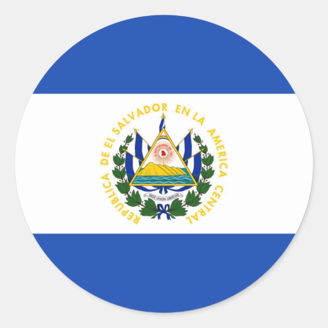 Sticker rond Drapeau El Salvador (Devant)