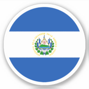 Sticker rond Drapeau El Salvador