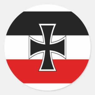Sticker Rond Drapeau Empire allemand
