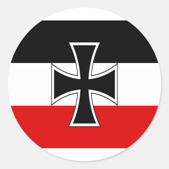 Sticker Rond Drapeau Empire allemand (Devant)