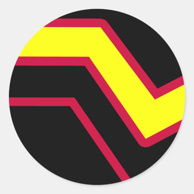 Sticker Rond Drapeau en caoutchouc / Fierté en latex (Devant)