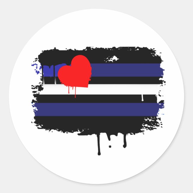 Sticker Rond DRAPEAU EN CUIR DEGoulinant (Devant)
