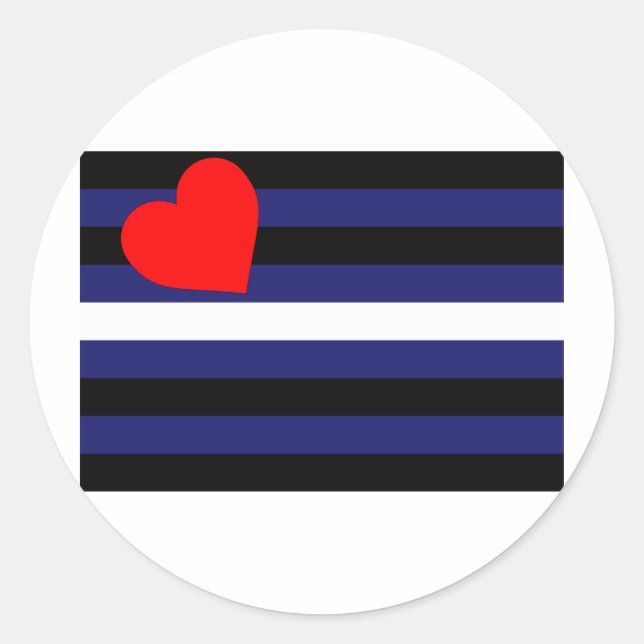 STICKER ROND DRAPEAU EN CUIR ORIGINAL (Devant)