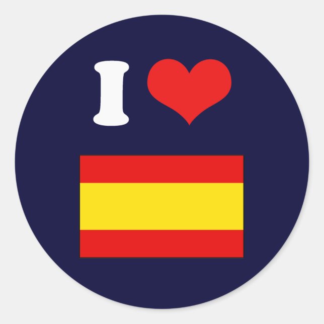 Sticker Rond Drapeau Espagne (Devant)