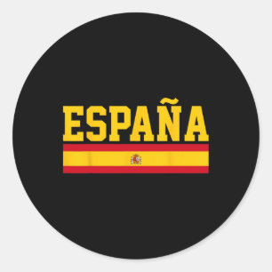 Sticker Rond Drapeau Espagne Espana Football Sports Fan Souveni