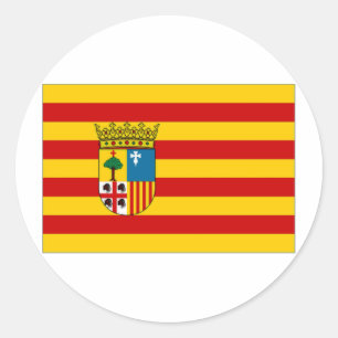 Sticker Rond Drapeau espagnol