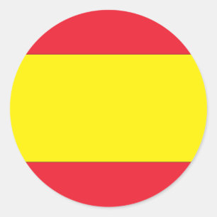 Sticker Rond Drapeau espagnol