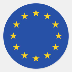 Sticker Rond Drapeau Europe/Union européenne