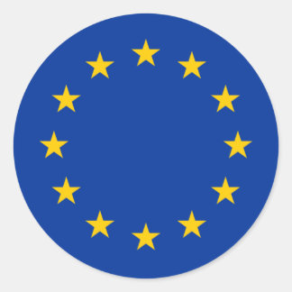 Sticker Rond Drapeau Europe/Union européenne