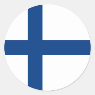 Sticker Rond Drapeau Finlande