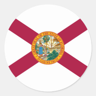 Sticker Rond Drapeau floridien, Drapeau de Floride
