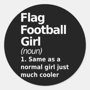 Sticker Rond Drapeau Football Définition Fille Drôle Et Sy Femm