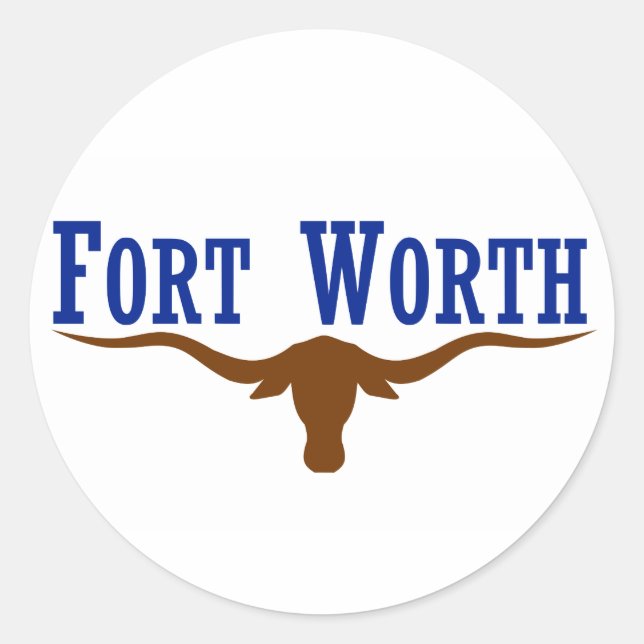 Sticker Rond Drapeau Fort Worth (Devant)