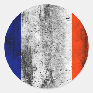 Sticker Rond drapeau français