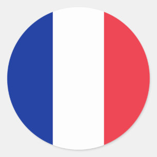 Sticker Rond Drapeau France