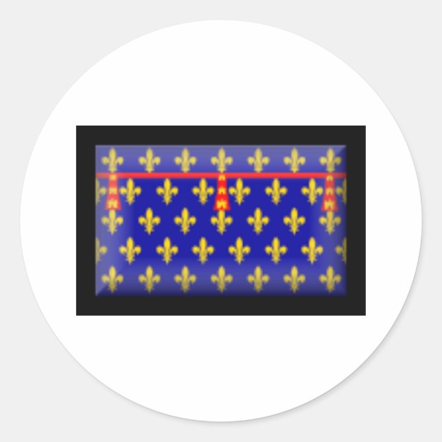 Sticker Rond Drapeau France-Artois (Devant)