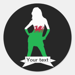 Sticker Rond Drapeau gallois