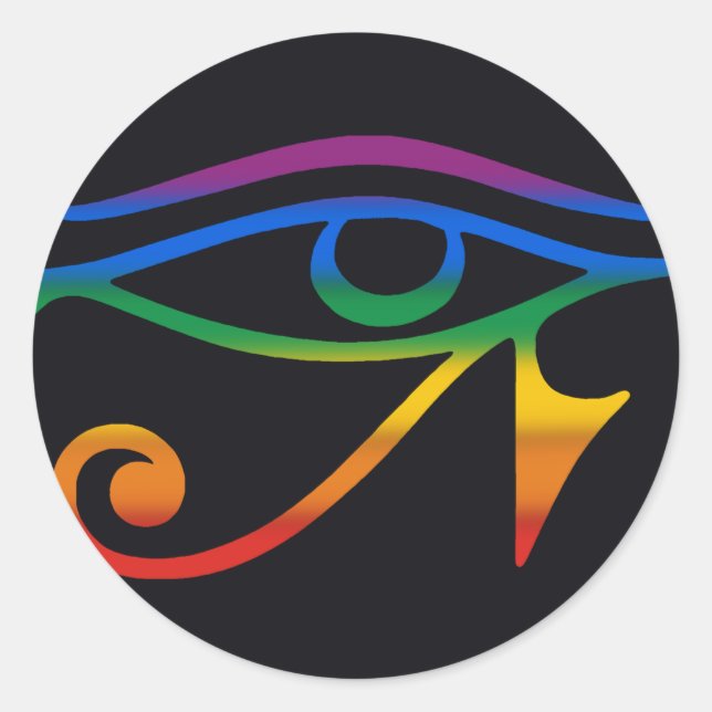 Sticker Rond Drapeau Gay Goth Pride (Devant)