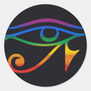 Sticker Rond Drapeau Gay Goth Pride