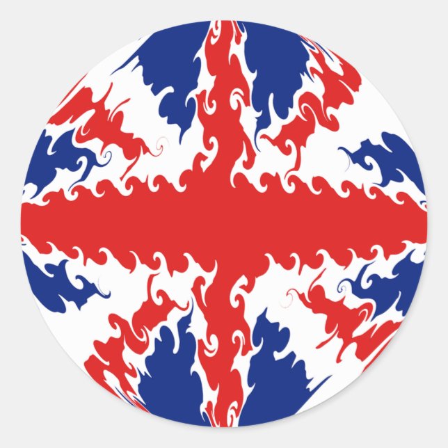 Sticker Rond Drapeau Gnarly BRITANNIQUE (Devant)