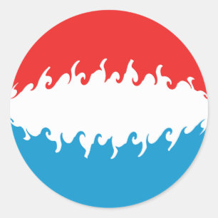 Sticker Rond Drapeau Gnarly du luxembourgeois