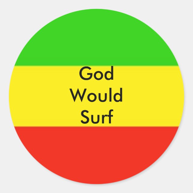 Sticker Rond drapeau, GodWillSurf (Devant)