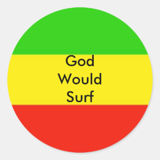Sticker Rond drapeau, GodWillSurf