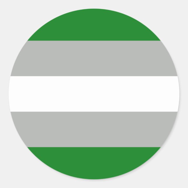 Sticker Rond Drapeau Greyromantic Pride (Devant)