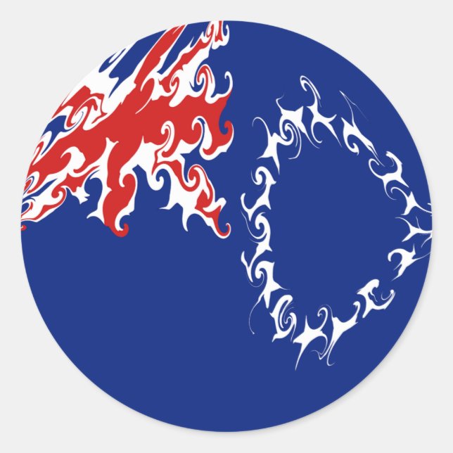 Sticker Rond Drapeau gris des Îles Cook (Devant)