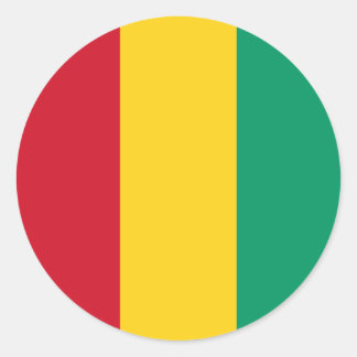 Sticker Rond Drapeau guinéen, Drapeau de Guinée