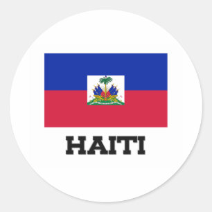 Sticker Rond Drapeau Haïti