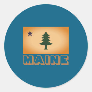 Sticker Rond Drapeau Historique du Maine 1901 1909 _1 