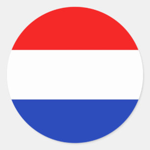 Sticker Rond Drapeau hollandais