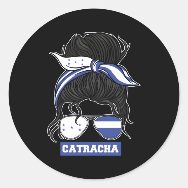 Sticker Rond Drapeau hondurien Catracha (Devant)