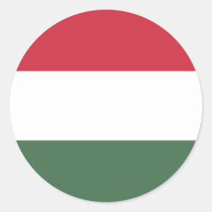 Sticker Rond Drapeau Hongrie