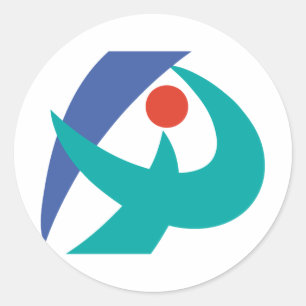 Sticker Rond Drapeau Iga, Mie, Japon