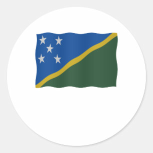 Sticker Rond Drapeau Îles Salomon