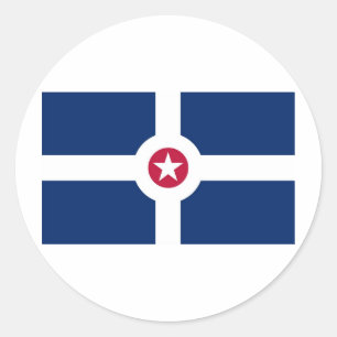 Sticker Rond drapeau indianapolis