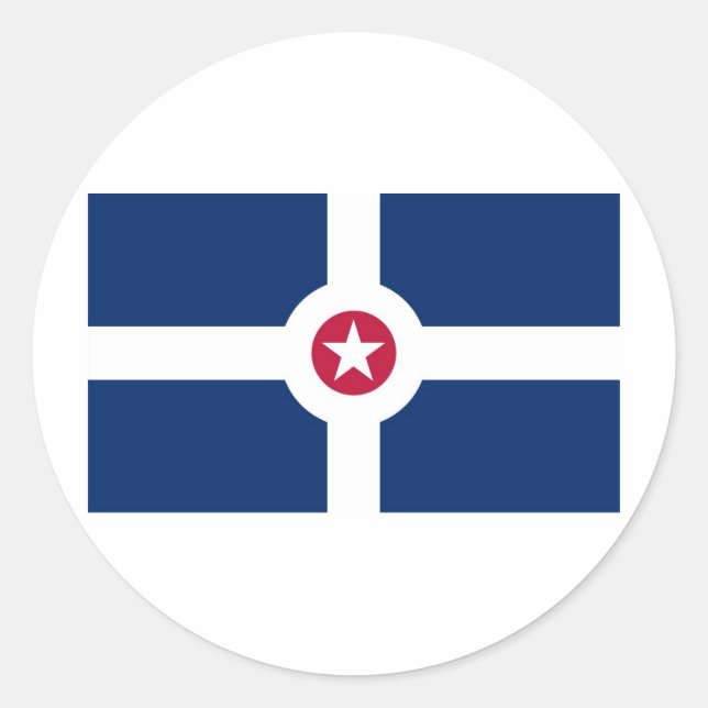 Sticker Rond drapeau indianapolis (Devant)