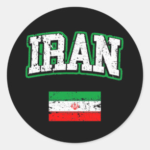 Sticker Rond Drapeau Iran