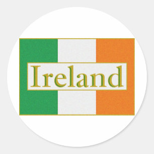 Sticker Rond Drapeau irlandais