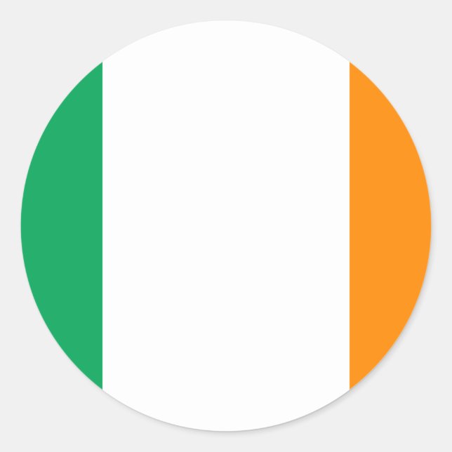 Sticker Rond drapeau irlandais (Devant)
