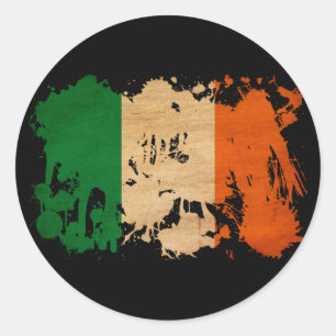Sticker Rond Drapeau irlandais